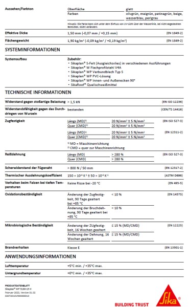 Teichfolie Profi 1,5 mm Sika - deutsche Qualitätsfolie in schwarz